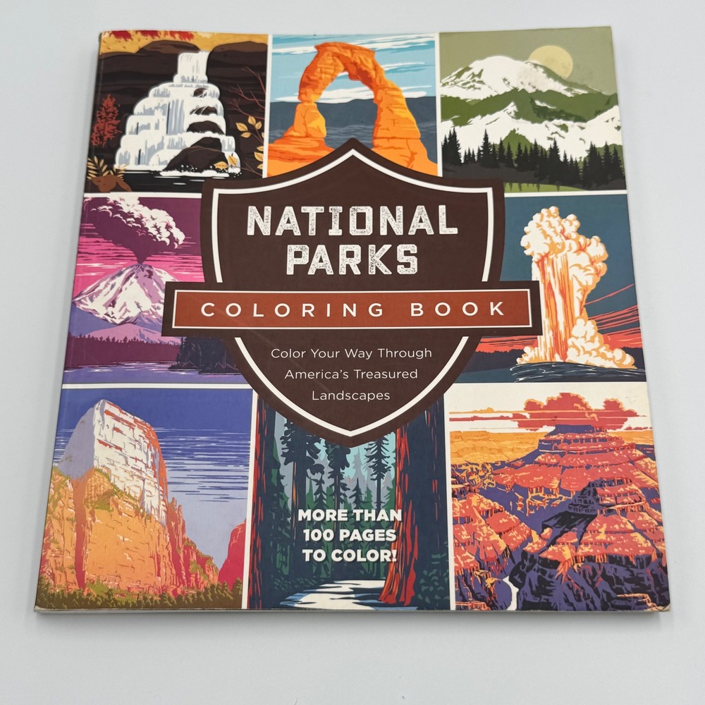 Chartwell U.S. National Parks Coloring Book 100+ Pages Adult Landscapes
